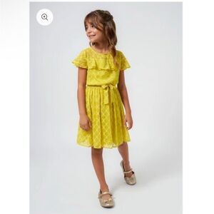 Mayoral Bright Yellow Patterned Dress New with tags